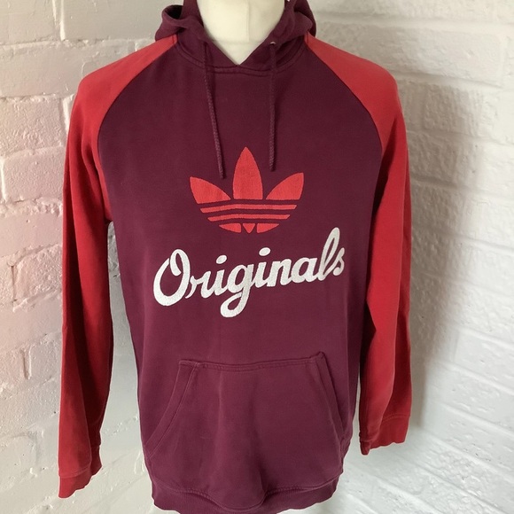 adidas Originals Other - Adidas Originals Hoodie - Size M - Red Mix - Large Spellout - P2P 21”